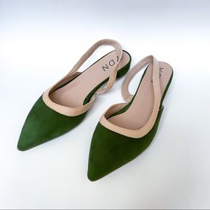 YDN Women Pointed Toe Slingback Flats Mules Shoes